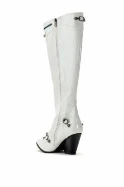 A GOOD ONE WHITE CROC BOOT -Azalea Wang store a good one white croc boot white 4 4