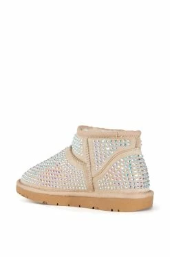 AKIRA FAIRYTALE BLING BOOTIE IN NUDE -Azalea Wang store akira fairytale bling bootie in nude tan 4 4