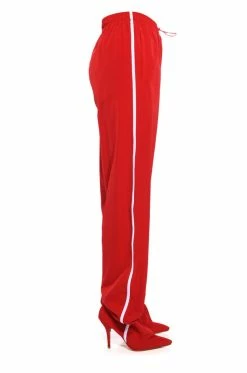 AZALEA WANG TRACK PANT BOOT IN RED