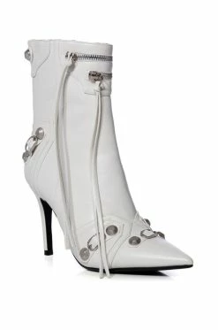 Alternative view of AZALEA WANG BROOKLYN PU BOOTIE IN WHITE