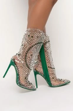 Alternative view of AZALEA WANG CENTER OF ATTENTION WESTERN STILETTO BOOTIE IN GREEN