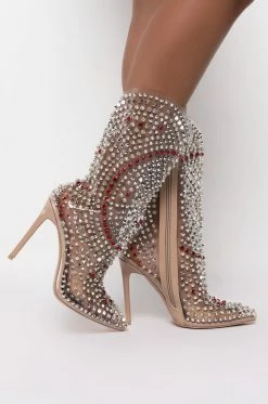 Alternative view of AZALEA WANG CENTER OF ATTENTION WESTERN STILETTO BOOTIE IN NUDE