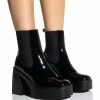 AZALEA WANG CHERRY CHUNKY BOOTIE IN BLACK -Azalea Wang store azalea wang cherry chunky bootie in black black 1 1