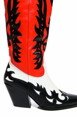AZALEA WANG GFORCE MULTI COLORED WESTERN BOOT -Azalea Wang store azalea wang gforce multi colored western boot multi 5 5