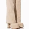 AZALEA WANG INVISIBLE FOLD OVER CHUNKY BOOT IN TAN SUEDE -Azalea Wang store azalea wang invisible fold over chunky boot in tan suede tan 1 1