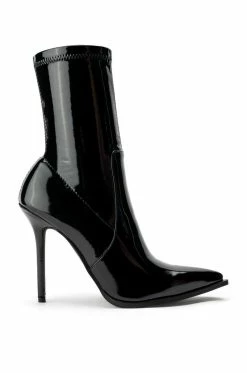 Alternative view of AZALEA WANG ISABELLA PATENT STRETCH BOOTIE IN BLACKPATENT