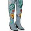AZALEA WANG IZARA OVER THE KNEE BOOT IN DENIM -Azalea Wang store azalea wang izara over the knee boot in denim denim 1 1