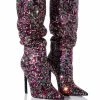 AZALEA WANG IZZY EMBELLISHED BOOT IN MULTI -Azalea Wang store azalea wang izzy embellished boot in multi multi 1 1