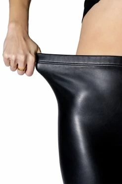 AZALEA WANG LOVE IS IN THE AIR SEXY STILETTO PANT BOOT WITH 4 WAY STRETCH IN BLACK PU -Azalea Wang store azalea wang love is in the air sexy stiletto pant boot in black pu black pu 7 7