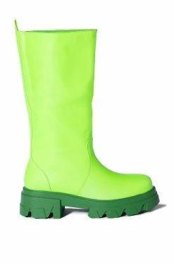 Alternative view of AZALEA WANG MY ALL FAUX LEATHER BOOT IN GREEN
