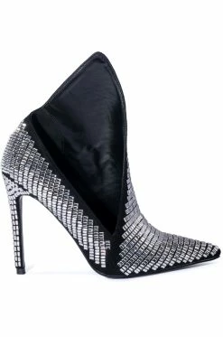 Alternative view of AZALEA WANG NEXT UP ANGULAR STILETTO BOOTIE IN SILVER