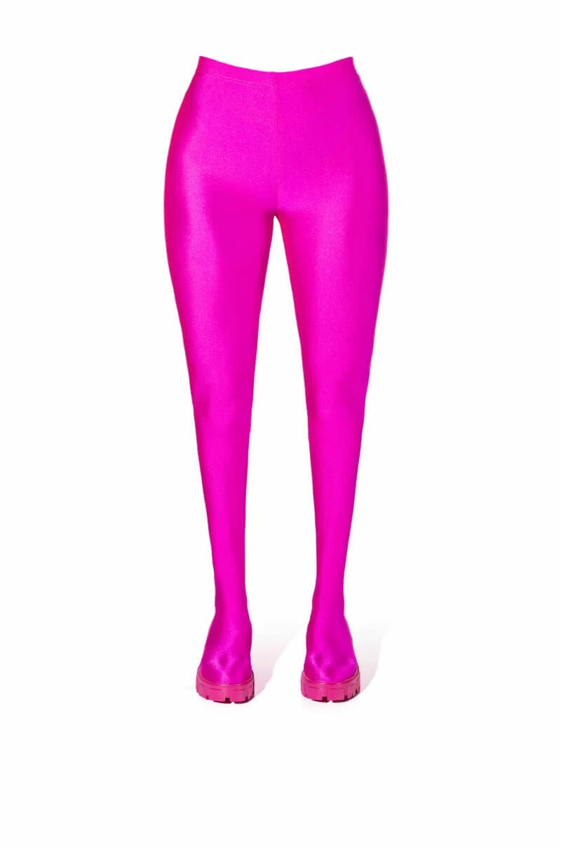 AZALEA WANG STAR STRETCH FLATFORM PANT BOOT IN FUCHSIA 4 AZALEA WANG STAR STRETCH FLATFORM PANT BOOT IN FUCHSIA - Image 2