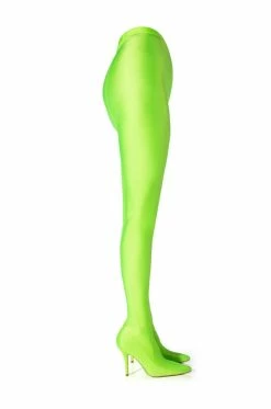Alternative view of AZALEA WANG STAR STRETCH SEXY STILETTO PANT BOOT IN LIME