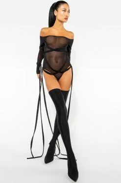 AZALEA WANG STAR STRETCH THIGH HIGH STILETTO BOOT IN BLACK -Azalea Wang store azalea wang star stretch thigh high stiletto boot in black black 2 2 c1 c1 c1 c1 c1