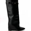 AZALEA WANG STUCK ON YOU WEDGE BOOT IN BLACK -Azalea Wang store azalea wang stuck on you wedge boot in black black 2 2 c1 c1
