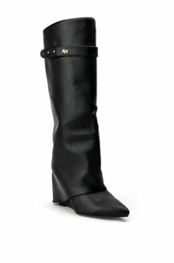 Alternative view of AZALEA WANG STUCK ON YOU WEDGE BOOT IN BLACK