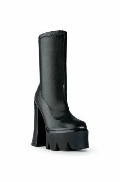 AZALEA WANG TATI CHUNKY BOOT IN BLACK -Azalea Wang store azalea wang tati chunky boot in black black 3 3