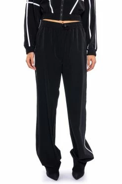 AZALEA WANG TRACK PANT BOOT IN BLACK -Azalea Wang store azalea wang track pant boot in black black 6 6