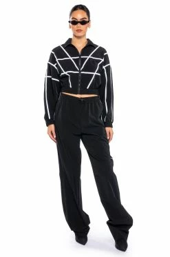 AZALEA WANG TRACK PANT BOOT IN BLACK -Azalea Wang store azalea wang track pant boot in black black 9 9