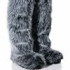 AZALEA WANG TUNDRA FURRY OVER THE KNEE BOOTS IN GRAY -Azalea Wang store azalea wang tundra furry over the knee boots in gray grey 1 1