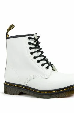 DR. MARTENS 1460 SMOOTH WHITE BOOTIES -Azalea Wang store dr martens 1460 smooth white booties white 5 5