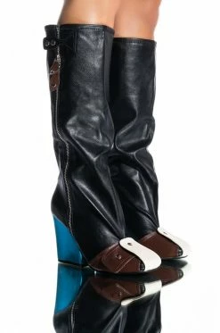 Alternative view of ITS A LOOK MULTI COLORED CHUNKY BOOT