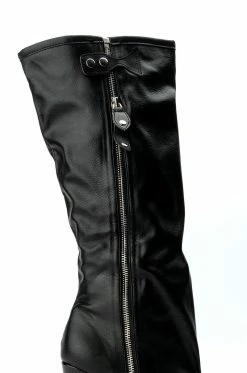 LUXE IN LOVE KNEE HIGH CHUNKY BOOT IN BLACK -Azalea Wang store luxe in love knee high chunky boot in black black 7 7