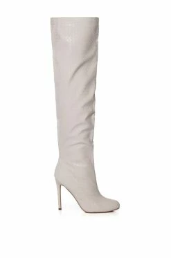 Alternative view of RONNIE WEAVED THIGH HIGH BOOT IN CREAM