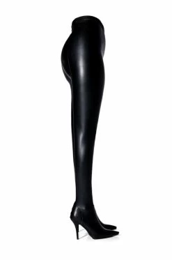**SLIM FIT** AZALEA WANG LOVE IS IN THE AIR SEXY STILETTO PANT BOOT WITH 4 WAY STRETCH IN BLACK PU 12 **SLIM FIT** AZALEA WANG LOVE IS IN THE AIR SEXY STILETTO PANT BOOT WITH 4 WAY STRETCH IN BLACK PU -Azalea Wang store slim fit azalea wang love is in the air sexy stiletto pant boot in black pu black pu 4 4