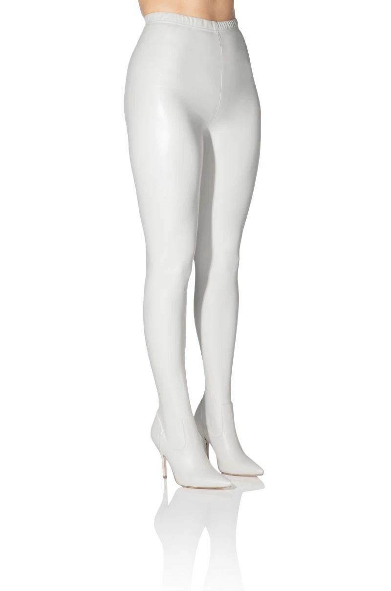 **SLIM FIT** AZALEA WANG LOVE IS IN THE AIR SEXY STILETTO PANT BOOT IN WHITE