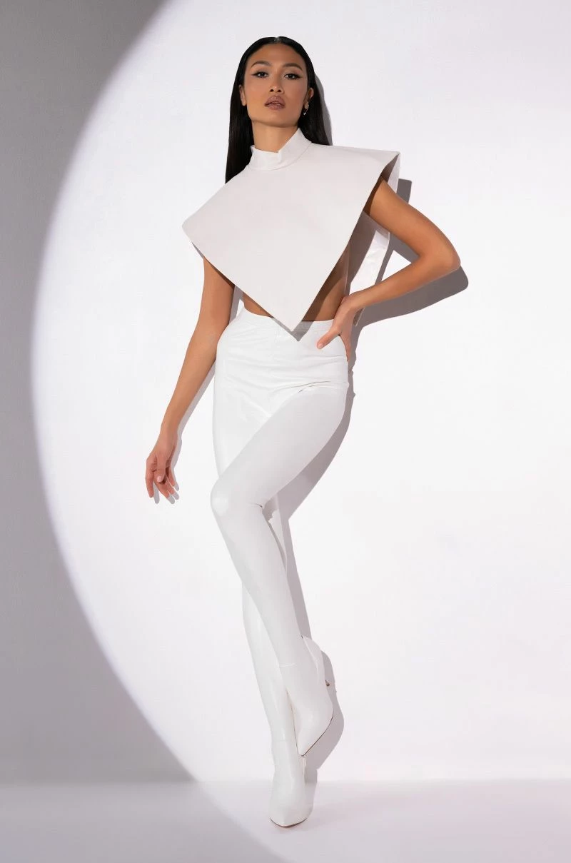 **SLIM FIT** AZALEA WANG LOVE IS IN THE AIR SEXY STILETTO PANT BOOT IN WHITE - Image 7